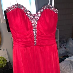 Red Knee Length Dress